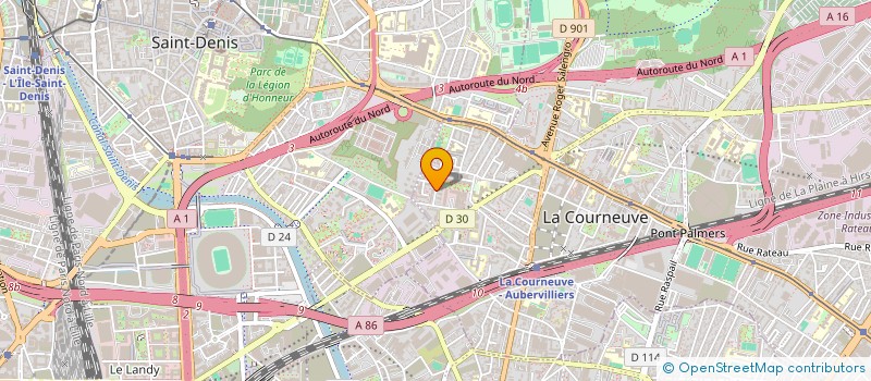 localisation de l'entreprise IMPACT SECURITE à LA COURNEUVE