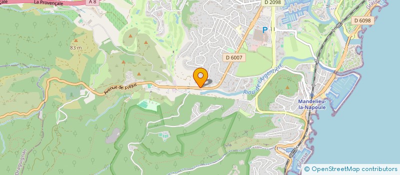 localisation de l'entreprise IMPACT SERVICES à MANDELIEU-LA-NAPOULE
