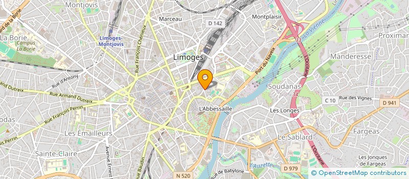 localisation de l'entreprise IMPACT TKD RILHAC RANCON à LIMOGES
