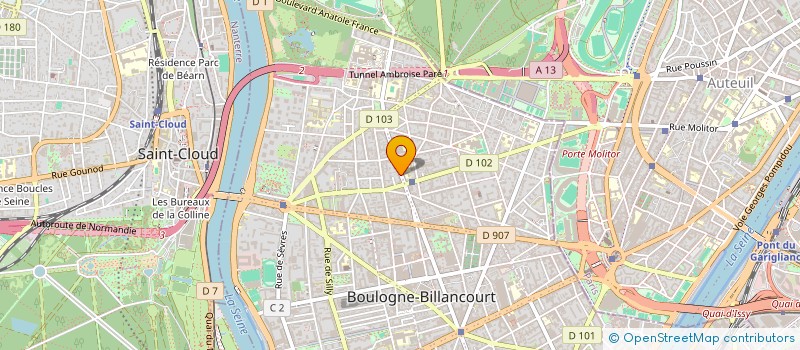 localisation de l'entreprise IMPACT US  BOULOGNE-BILLANCOURT