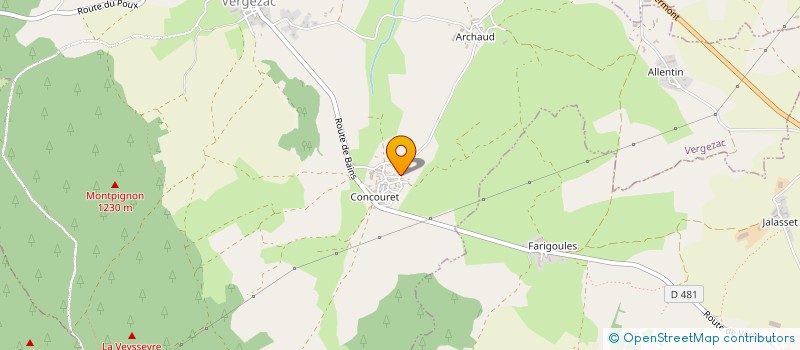 localisation de l'entreprise IMPACTDJ  VERGEZAC