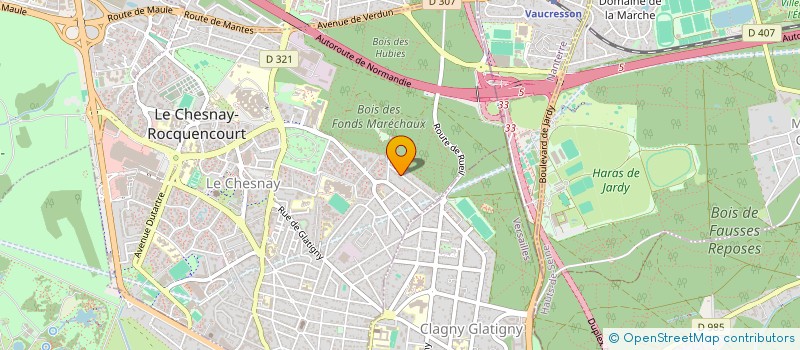 localisation de l'entreprise IMPACTUS COMMUNICATION  LE CHESNAY-ROCQUENCOURT