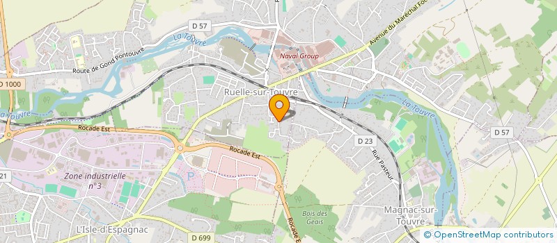 localisation de l'entreprise IMPAQT à RUELLE-SUR-TOUVRE