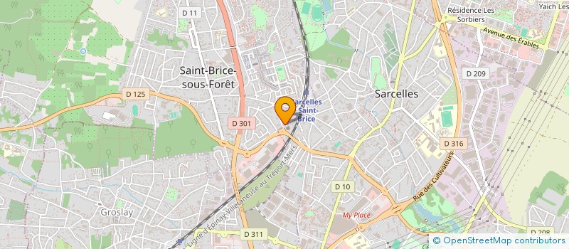localisation de l'entreprise IMPECA à SAINT-BRICE-SOUS-FORET