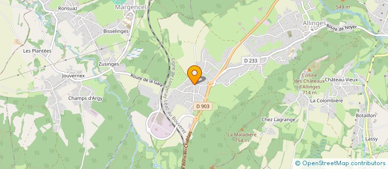 localisation de l'entreprise IMPERIAL&SB  ALLINGES