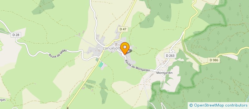 localisation de l'entreprise IMPEX  LANUEJOLS