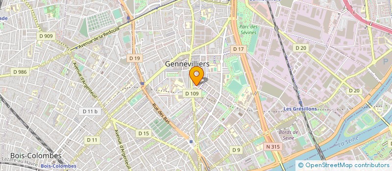 localisation de l'entreprise IMPLANTO-CERAM à GENNEVILLIERS