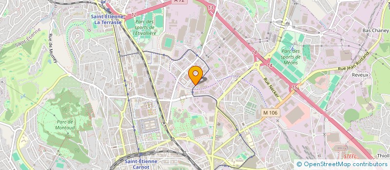 localisation de l'entreprise IMPLANTS ORTHOPEDIQUES TOUTES APPLICAT à SAINT-ETIENNE