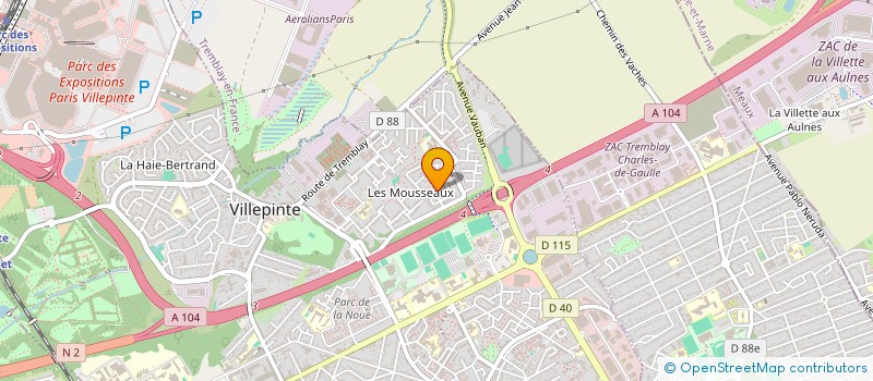 localisation de l'entreprise IMPORT EXPORT EXPRESS  VILLEPINTE