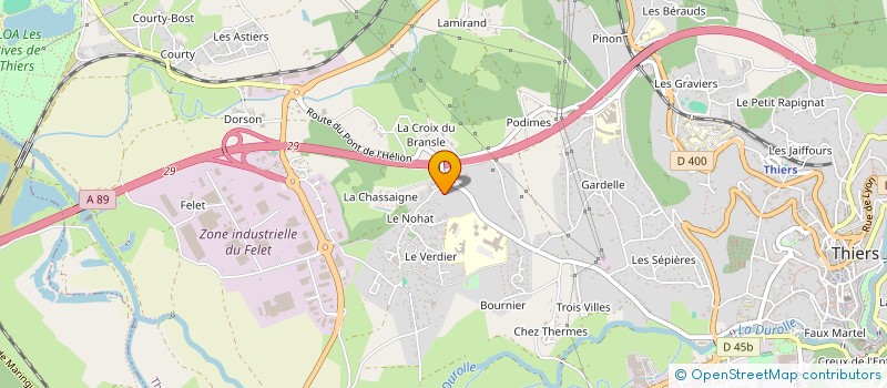 localisation de l'entreprise IMPRESSION INTERNATIONALE PROMOTION MARKETING  THIERS