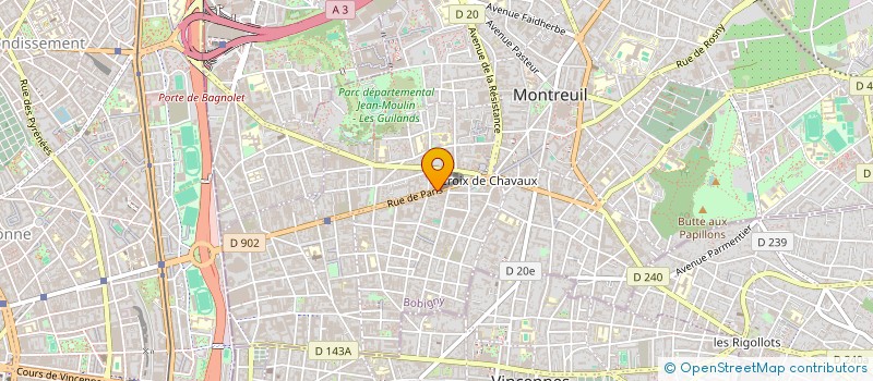 localisation de l'entreprise IMPRESSION RTA à MONTREUIL
