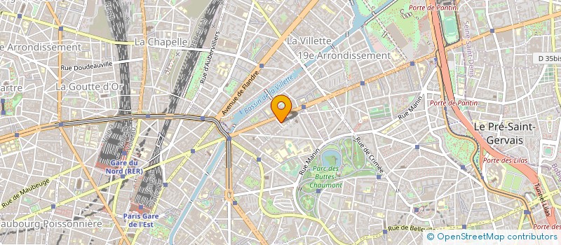 localisation de l'entreprise IMPRESSIONS D'ART DES BUTTES CHAUMONT  PARIS