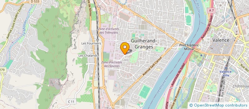 localisation de l'entreprise IMPRESSIONS MODERNES à GUILHERAND-GRANGES