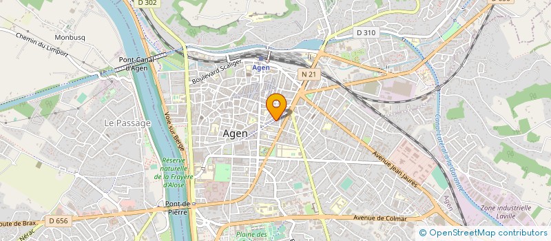 localisation de l'entreprise IMPRIM 2000 à AGEN