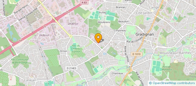 localisation de l'entreprise IMPRIM 33 à GRADIGNAN