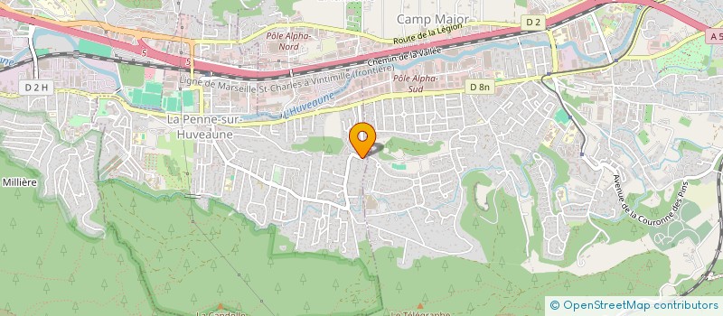 localisation de l'entreprise IMPRIM AZUR  LA PENNE-SUR-HUVEAUNE