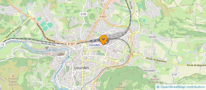 localisation de l'entreprise IMPRIMERIE AUGE  LOURDES