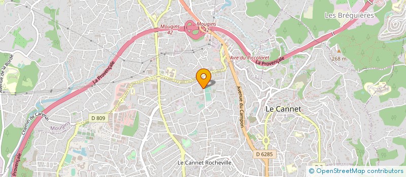 localisation de l'entreprise IMPRIMERIE B.A.T. à LE CANNET