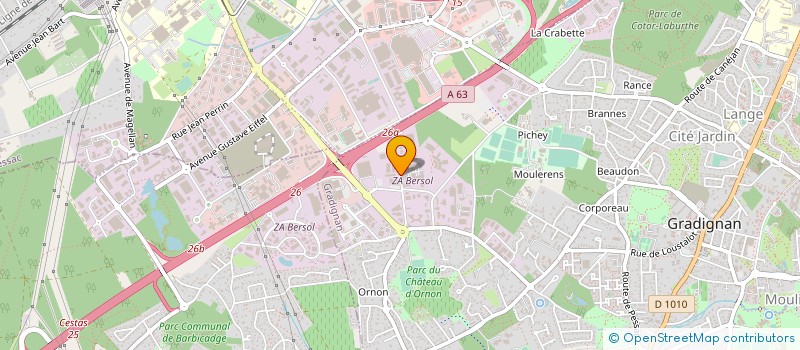 localisation de l'entreprise IMPRIMERIE BERJON ETIQUETTES ADHESIVES à GRADIGNAN