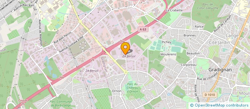 localisation de l'entreprise IMPRIMERIE BERJON - TAILLE-DOUCE  GRADIGNAN