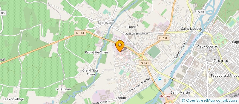 localisation de l'entreprise IMPRIMERIE BIDOIT à COGNAC