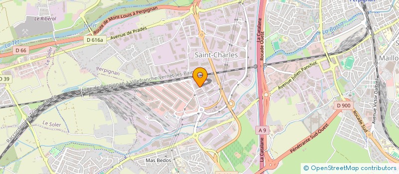 localisation de l'entreprise IMPRIMERIE BLANC  PERPIGNAN