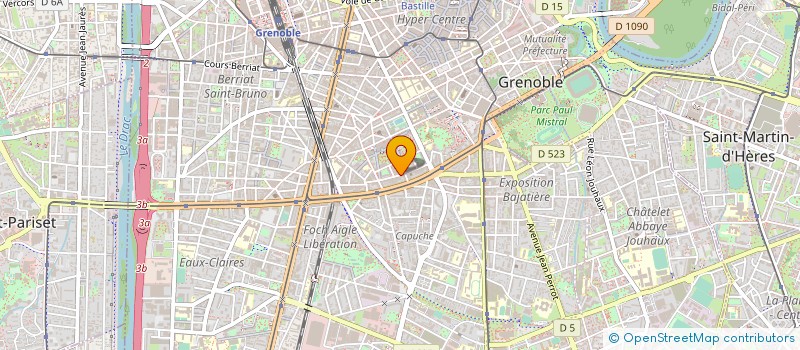 localisation de l'entreprise IMPRIMERIE BOULEVARD ET BOUVAREL REUNIES à GRENOBLE