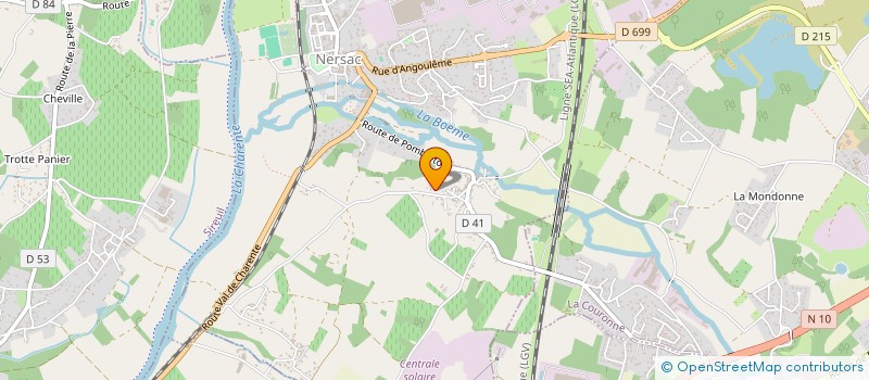 localisation de l'entreprise IMPRIMERIE BUXEROLLOISE  NERSAC