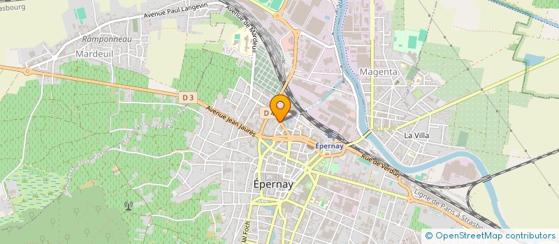 localisation de l'entreprise IMPRIMERIE CAMUS  EPERNAY