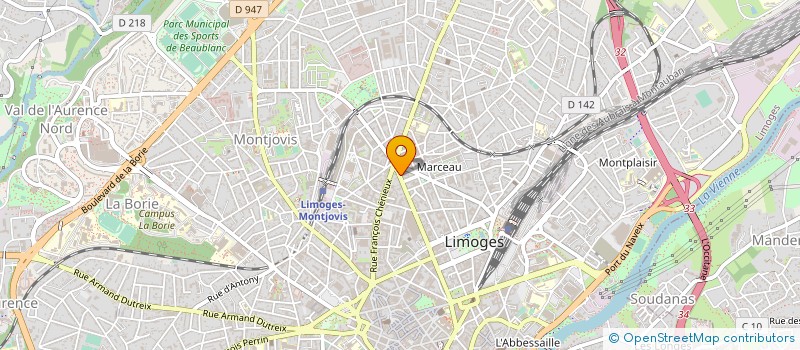 localisation de l'entreprise IMPRIMERIE CERAMIQUE KOENIG à LIMOGES