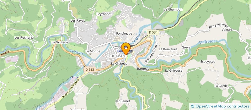 localisation de l'entreprise IMPRIMERIE CHARLES DELOCHE à LAMASTRE
