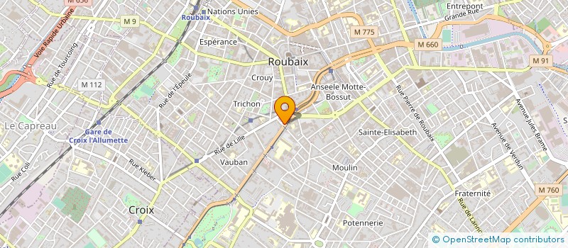 localisation de l'entreprise IMPRIMERIE CHOQUET  ROUBAIX