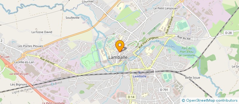 localisation de l'entreprise IMPRIMERIE CLAUDE HERCOUET  LAMBALLE-ARMOR