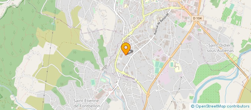 localisation de l'entreprise IMPRIMERIE COSTE ET FILS à AUBENAS