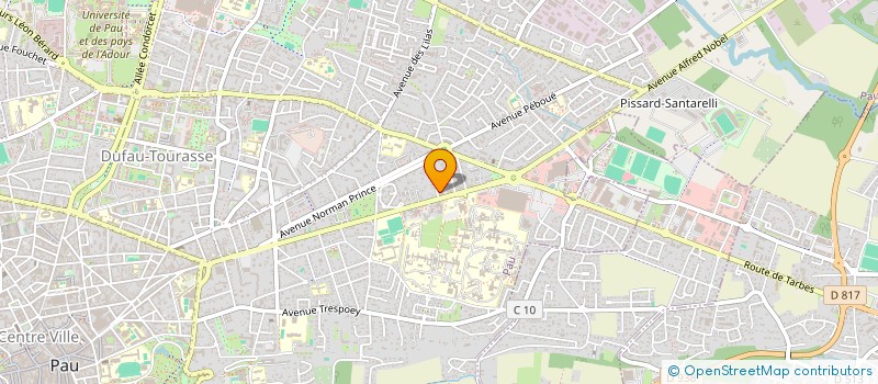 localisation de l'entreprise IMPRIMERIE COUDASSOT à PAU