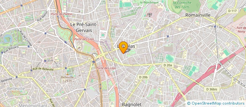 localisation de l'entreprise IMPRIMERIE CRESCENZO ET CIE à LES LILAS