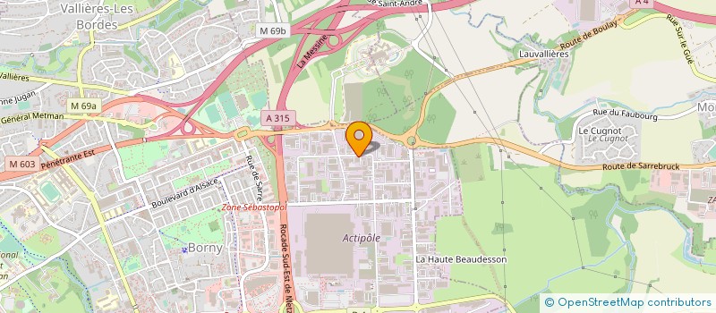 localisation de l'entreprise IMPRIMERIE DE L'ACTIPOLE  METZ