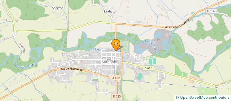 localisation de l'entreprise IMPRIMERIE DE L'HERS à MIREPOIX