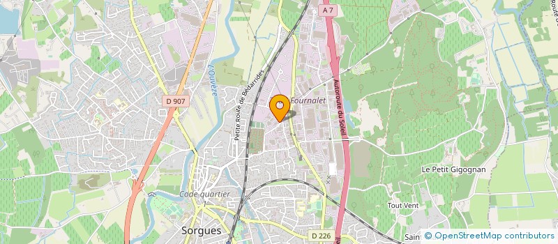 localisation de l'entreprise IMPRIMERIE DE L'OUVEZE à SORGUES