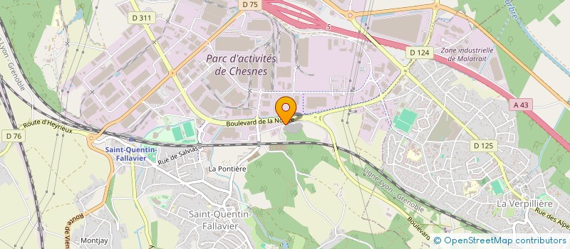 localisation de l'entreprise IMPRIMERIE DES ALPES SARL à SAINT-QUENTIN-FALLAVIER