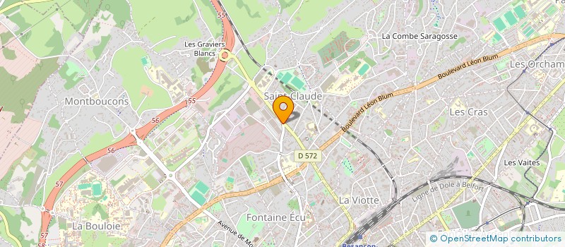 localisation de l'entreprise IMPRIMERIE DES PRES DE VAUX à BESANCON