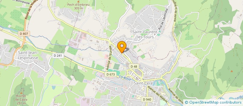 localisation de l'entreprise IMPRIMERIE DES TOURS à SAINT-CERE