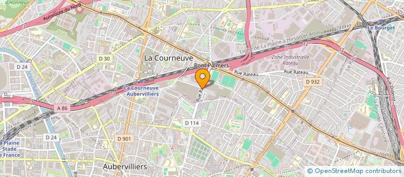 localisation de l'entreprise IMPRIMERIE DESFOSSES à LA COURNEUVE