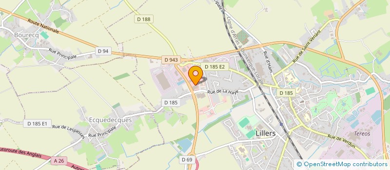 localisation de l'entreprise IMPRIMERIE DESSAINT ET RII à LILLERS