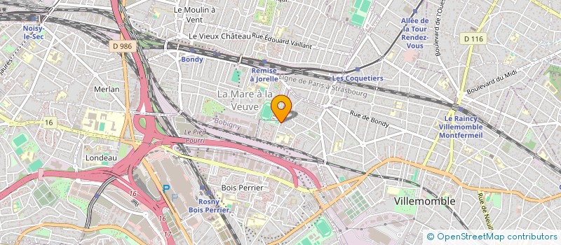 localisation de l'entreprise IMPRIMERIE DIBA à VILLEMOMBLE