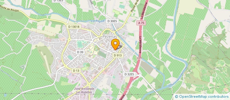 localisation de l'entreprise IMPRIMERIE DOMENS  PEZENAS