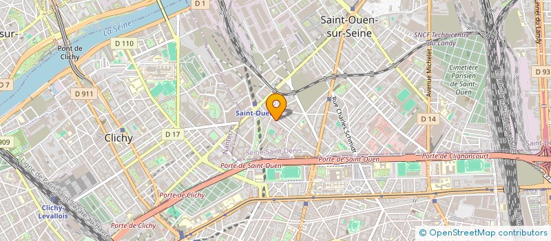 localisation de l'entreprise IMPRIMERIE DU BAC à SAINT-OUEN-SUR-SEINE