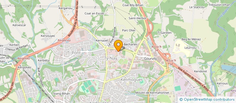 localisation de l'entreprise IMPRIMERIE DU COMMERCE à QUIMPER