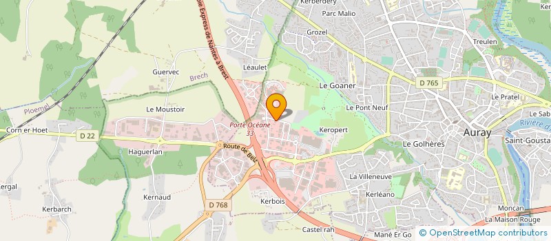 localisation de l'entreprise IMPRIMERIE DU LOCH à AURAY