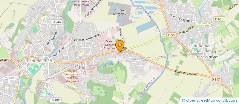 localisation de l'entreprise IMPRIMERIE DU PONT DE CLAIX  TIGNIEU-JAMEYZIEU